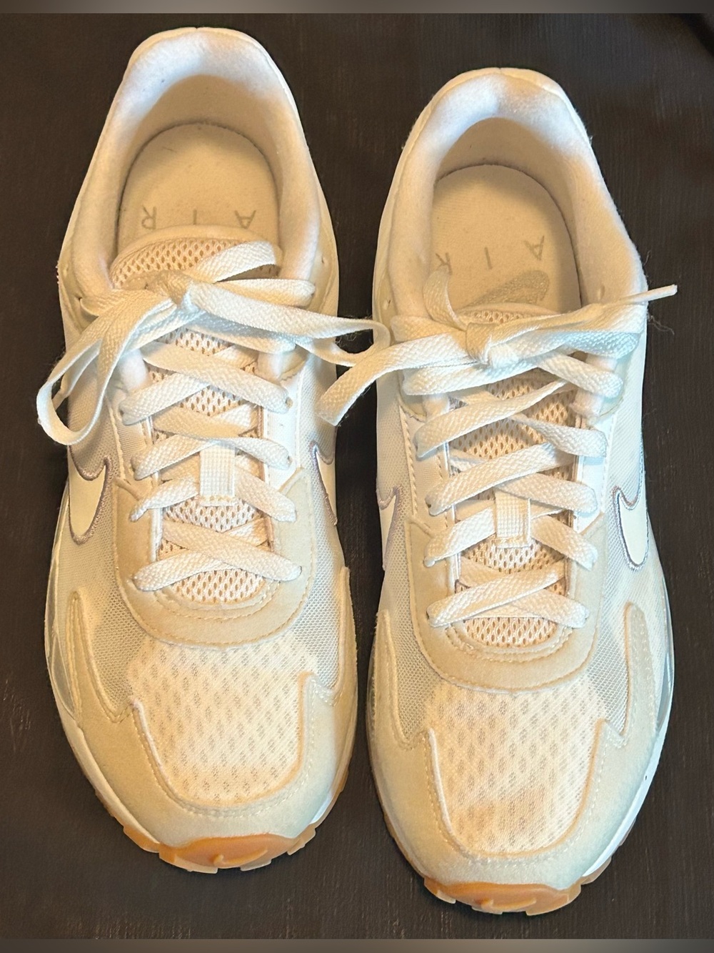 Nike Beige-Cream Air Max Sneakers